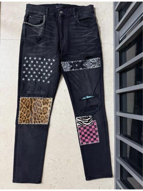 AMIRI Amiri Distressed Art Patch Jeans
