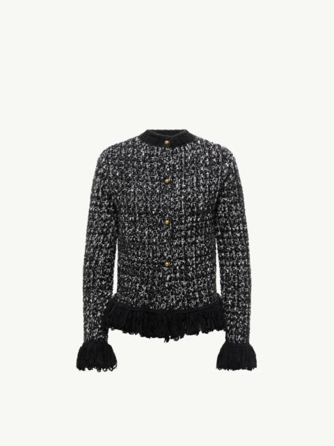 Moncler Fringe-Trim Wool Blend Sweater