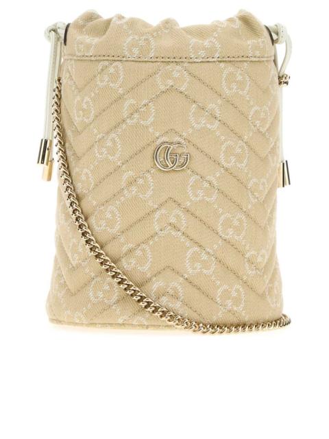 GUCCI GG Marmont Small Bucket Bag in Denim