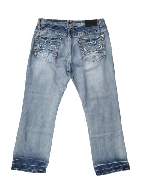 Other Designers Black - Black Denim With CROSS Patch Design