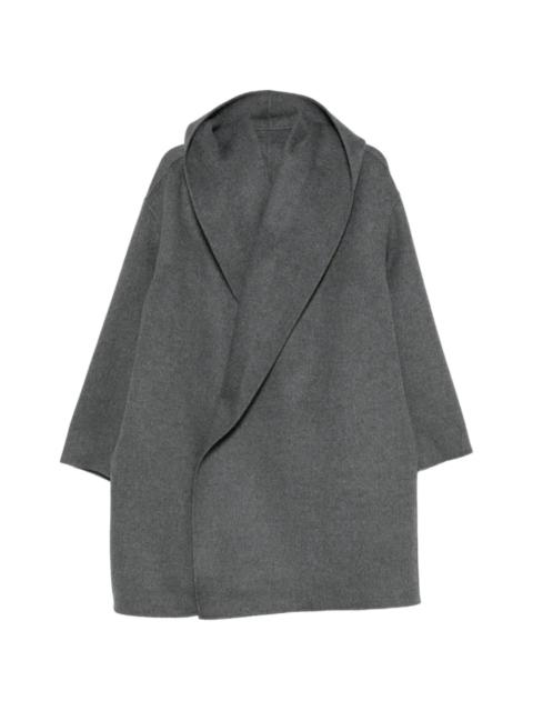 TOTEME Hoodie Coat in Grey Melange