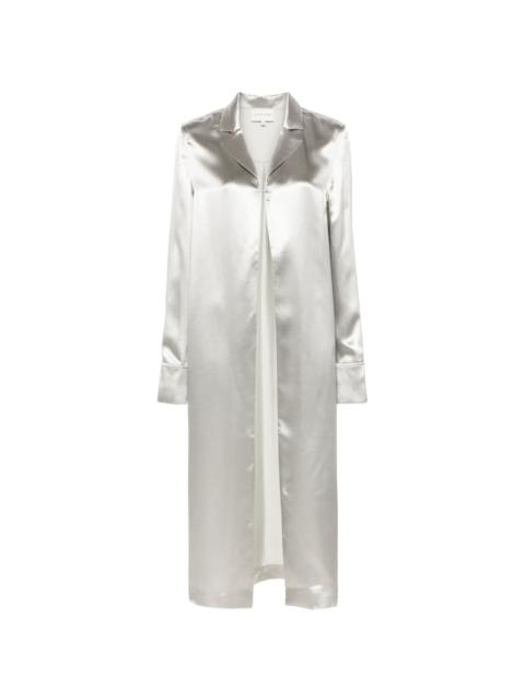 satin silk-blend long shirt