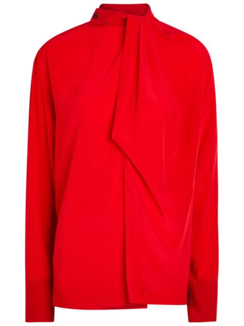 Victoria Beckham Victoria Beckham Draped Asymmetric Silk Blouse
