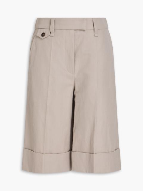 Brunello Cucinelli Cotton and linen-blend twill shorts