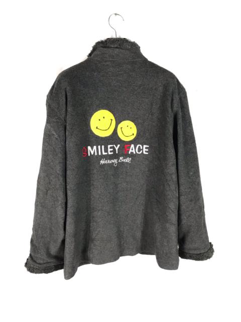 Other Designers Japanese Brand - SMILEY FACE BY HARVEY BALL USA EMBROIDERY FLEECE JACKET