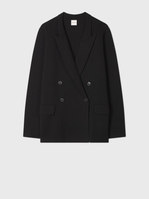 Paul Smith Women's Black Milano Knit Double-Breasted Blazer