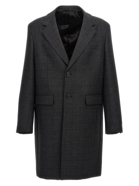 Prada Check single-breasted coat