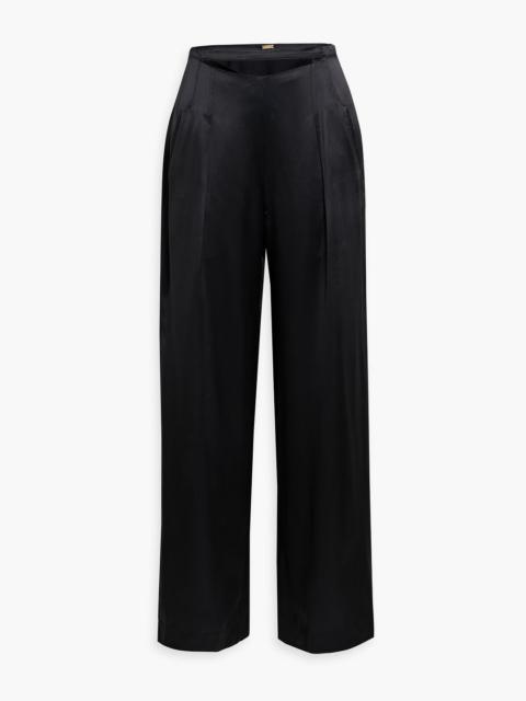 Cult Gaia Tasha cutout satin wide-leg pants
