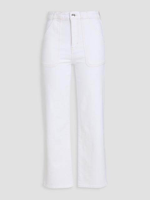 FRAME The Modern Pocket cropped high-rise wide-leg jeans