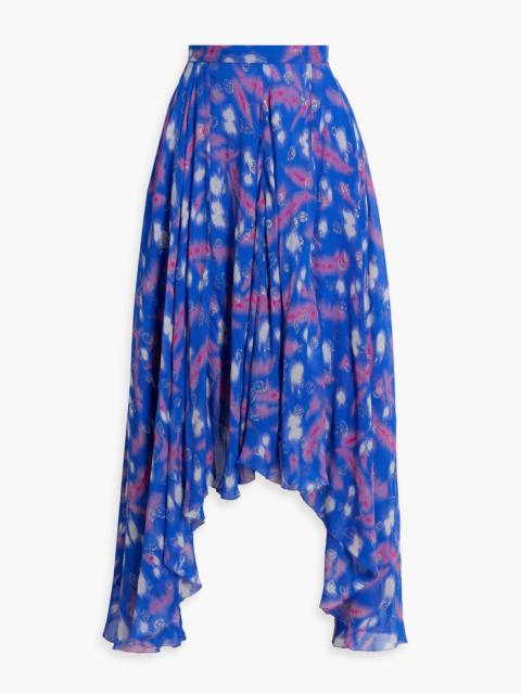 Isabel Marant Namoni printed fil coupé silk-blend crepon maxi skirt