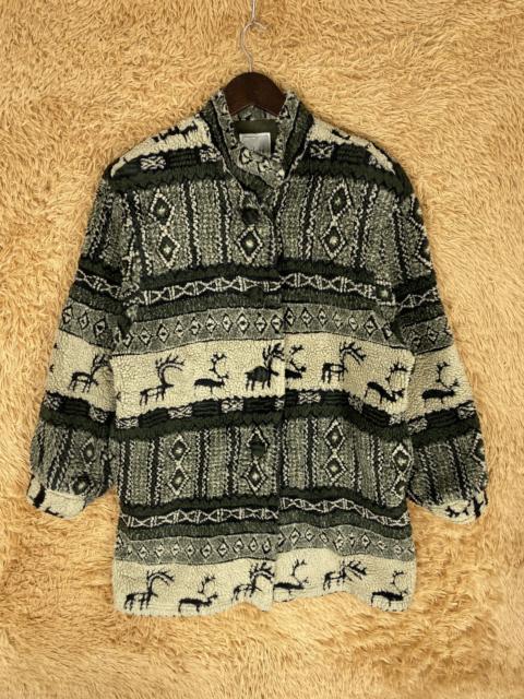 Other Designers Japanese Brand - Vintage Include Native Pattern Wool Long Jacket J2242