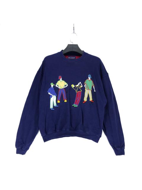 Other Designers Vintage - PIVOT Golf Player Embroidery Big Logo Sweatshirt #2238-88