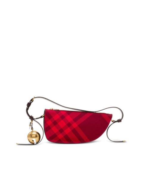 Burberry Check Pattern Bell Charm Shoulder Bag