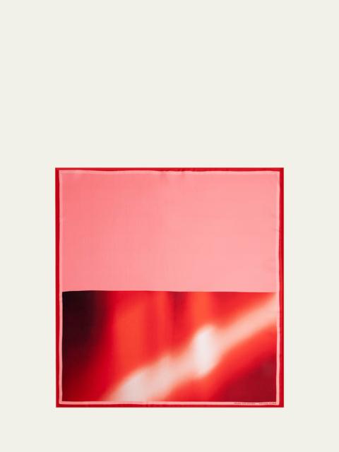 Dries Van Noten Raving Rose Silk Foulard