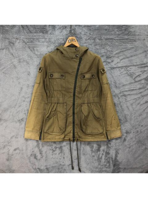Other Designers Japanese Brand - RARE SLY MILITARY ASYMMETRIC HOODED JACKET #4637-161