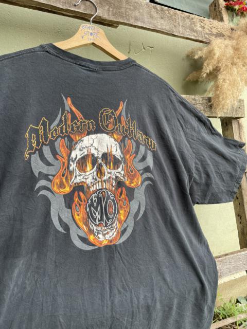 Other Designers Vintage - Modern Outlaw Fire Skull Big Logo Tees