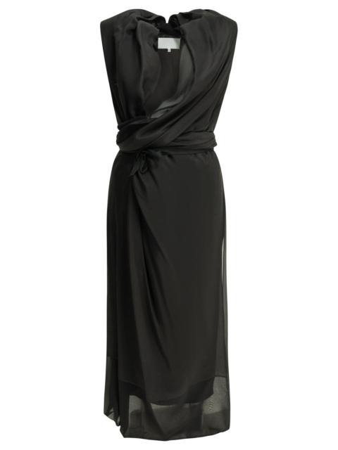 Maison Margiela Maison Margiela Draped silk midi dress (IT 40)