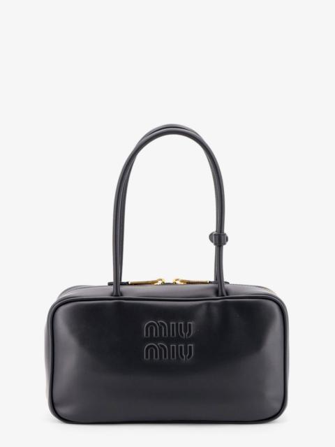 Miu Miu Miu Miu Beau Leather Handbag Black