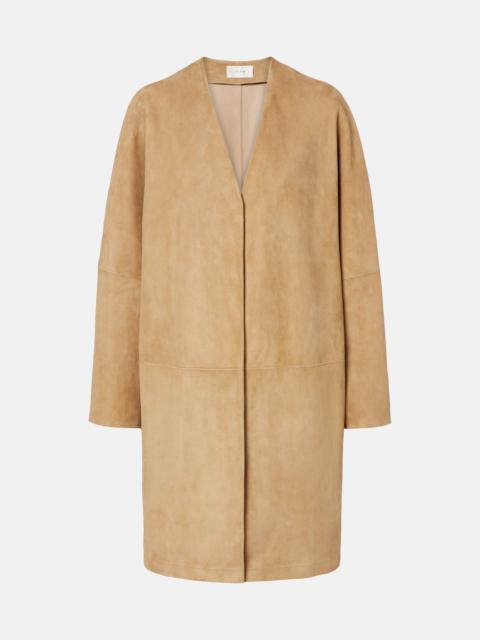 The Row Alarico suede coat