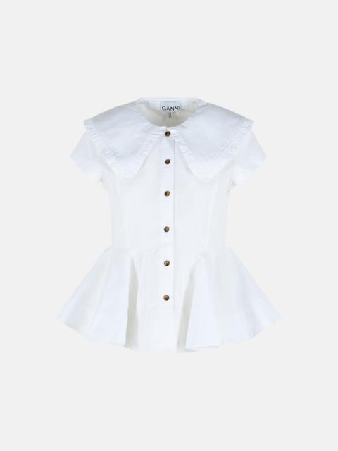 GANNI WHITE COTTON SHIRT