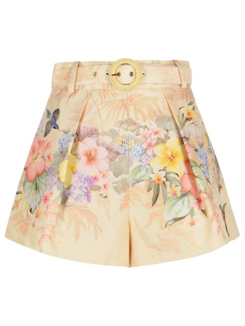 Zimmermann 'Illuminate' Ivory Silk Blend Shorts Women