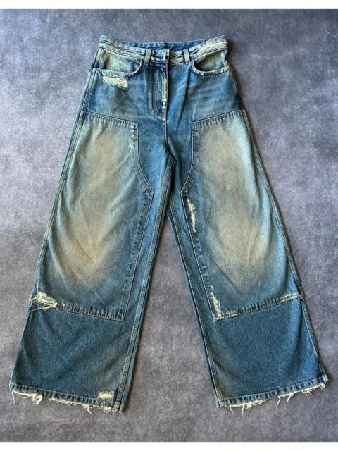 Givenchy Givenchy 23SS Distressed Patched Denim Jeans