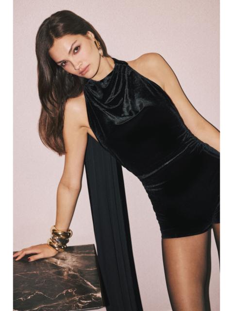 KAREN MILLEN Stretch Velvet Mini Short