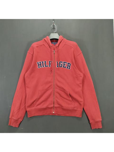 Other Designers Tommy Hilfiger - Tommy Hilfiger Spellout Big Logo Red Zipper Hoodies #164-7