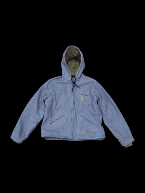 Vintage - CARHARTT Sherpa Lined Cropped Zipper Hooded Jacket