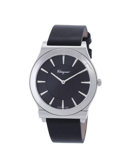 FERRAGAMO Salvatore Ferragamo Ferragamo 1898 Slim Quartz Black Dial Men's Watch SFPE00519