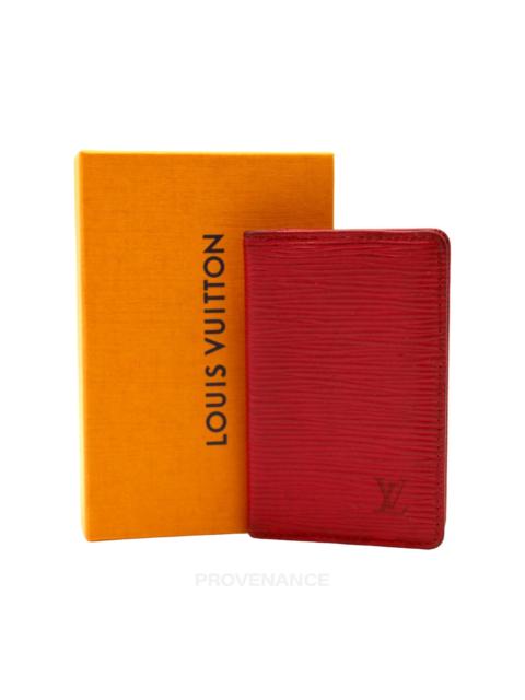 Louis Vuitton Louis Vuitton Pocket Organizer Wallet - Red Epi Leather