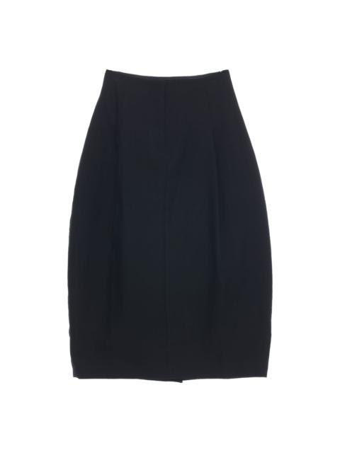 Darted midi skirt
