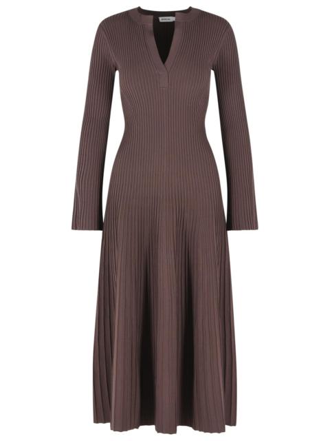 SIMKHAI Simkhai GENNA Brown Rayon Blend Dress