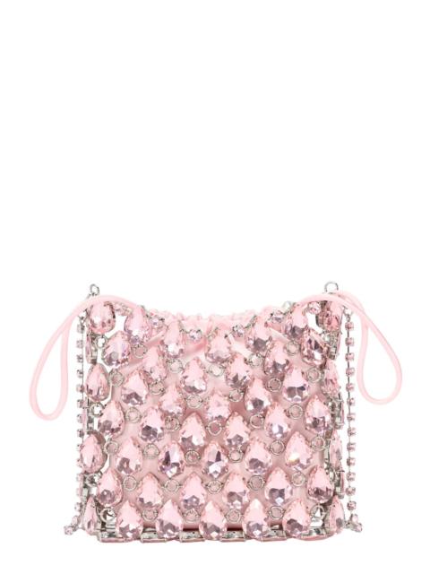 self-portrait Self-Portrait Women Handbag 'Pink Crystal Chainmail Mini Bag' With Rhinestone Details - Tech Fabric 