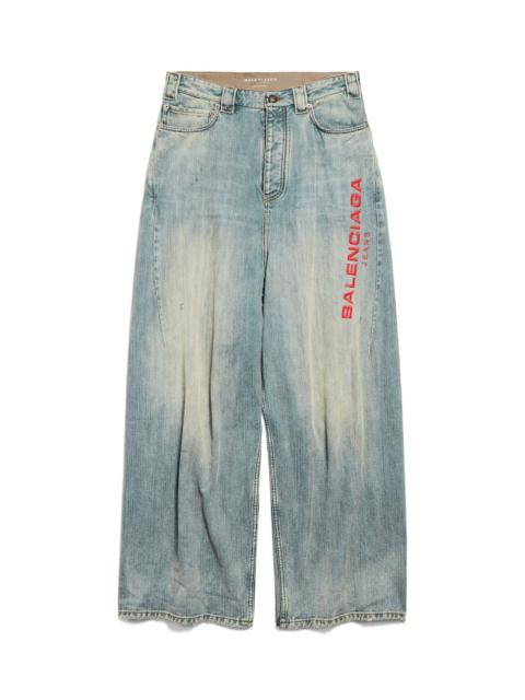 BALENCIAGA Men's Baggy Pants in Stained