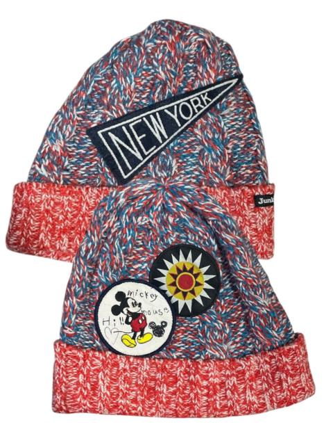Other Designers Disney - Vtg Denim Dungaree X Mickey Mouse knitted Beanie