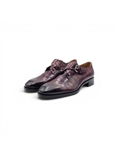 Christian Louboutin Chambelimonk Calf Leather Derby Shoes Black EU 42 US 9