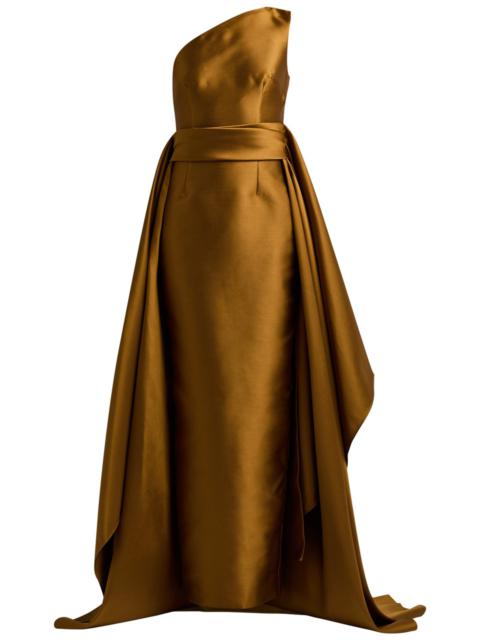 SOLACE LONDON Solace London Charo One-shoulder Faille Gown