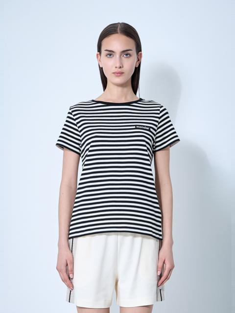 Moncler Striped Logo Motif T-Shirt