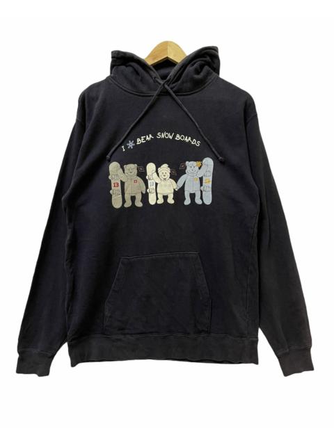 Other Designers Made In Usa - Vintage Bear Snow Boards Mirror Big Logo Hoodie Navy