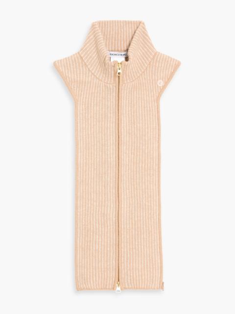 VERONICA BEARD Tripp jacquard-knit wool and cashmere-blend dickey