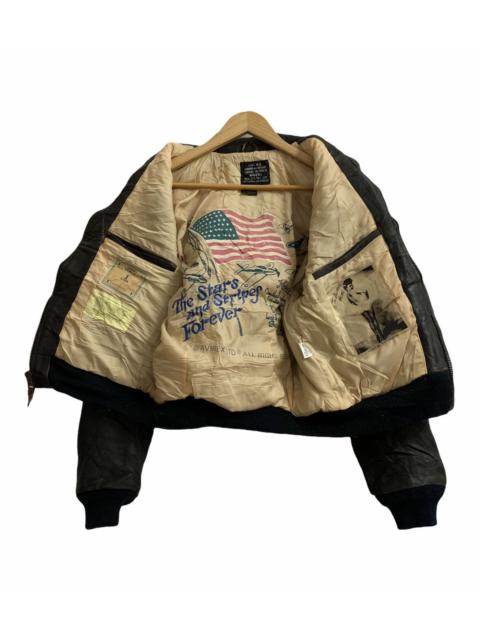 Other Designers WWII Impressions - Vintage Avirex Type A-2 Italian Issue Leather Jacket