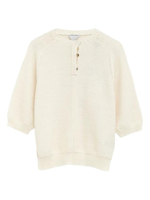 Bottega Veneta button-front knitted top