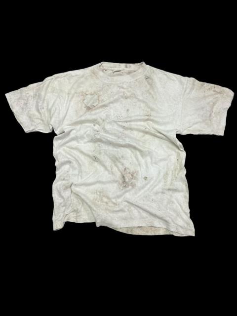 Other Designers Vintage - THRASHED BLANK WHITR TEE GRUNGE