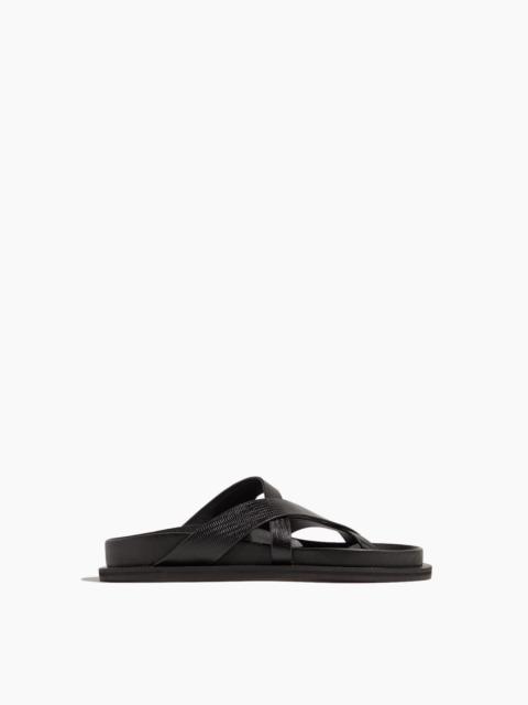 A.EMERY Claude Sandal in Black Lizard