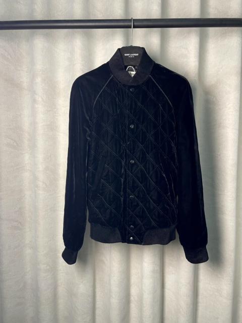 SAINT LAURENT Saint Laurent FW18 Black Velvet Quilted Jacket
