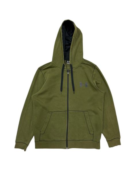 Under Armour Under Armour Olive Green Zip Up Sweater Hoodie