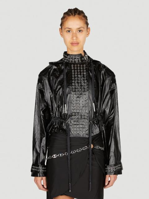 rabanne Eyelet Biker Jacket