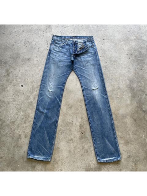 Other Designers Japanese Brand - Vintage Japanese Selvedge Jeans Distressed Pants Faded W30