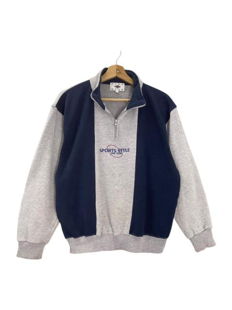 Other Designers 90s Vintage Sports Style Fine Star Halfzip Sweatshirt Size M